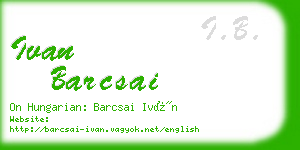 ivan barcsai business card